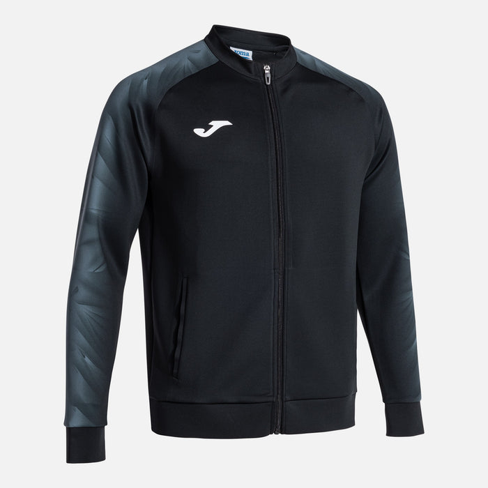 Joma Elite XI Full Zip Sweatshirt (Junior) - Dark Gray Black