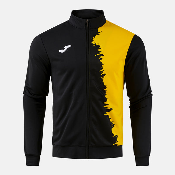 Joma City III Full Zip Sweatshirt (Adult) - Black Yellow