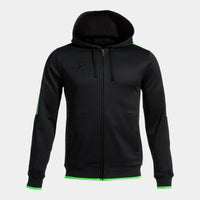 Joma Olimpiada Zip-up Hoodie (Junior) - Fluorescent Green Black