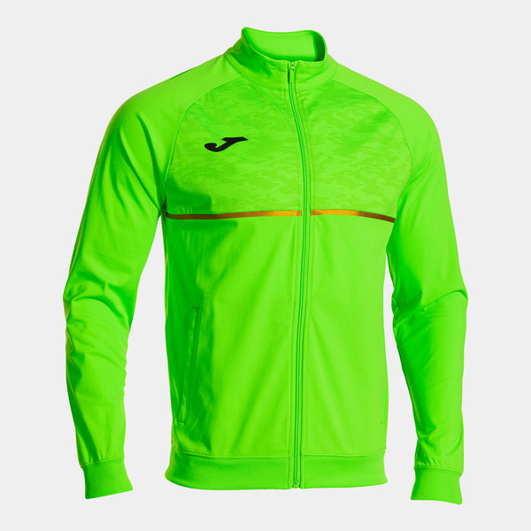 Joma Record III Full Zip Sweatshirt (Adult) - Fluorescent Green