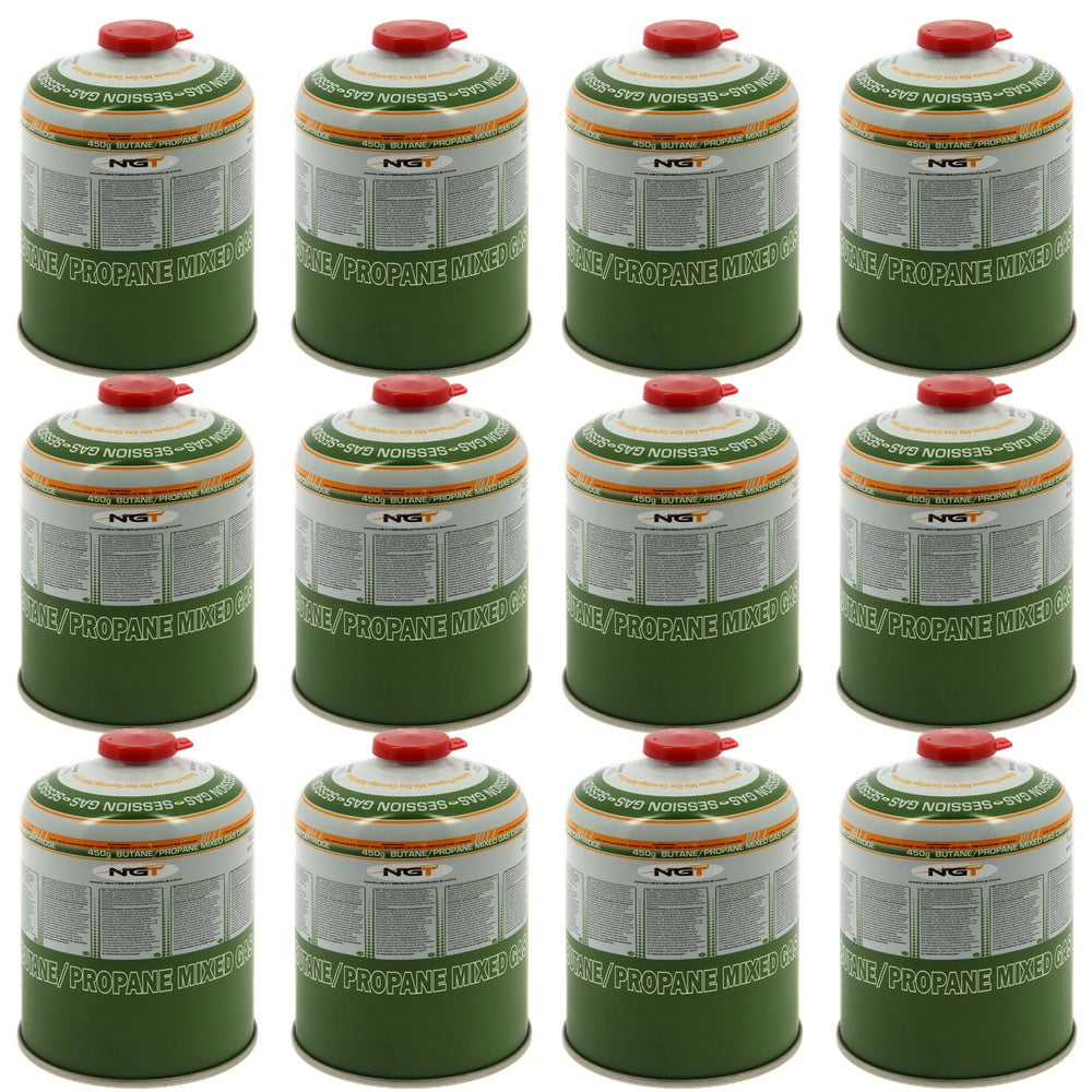 NGT 450g Canister of Butane / Propane Gas 12 Cans