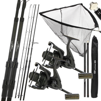 NGT 10ft Profiler Rods x2 Profiler 60 Reels x2 + Profiler Net & Handle