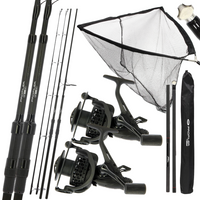 NGT 10ft Profiler Rods x2 & CR60 Reels x2 + Profiler Net & Handle