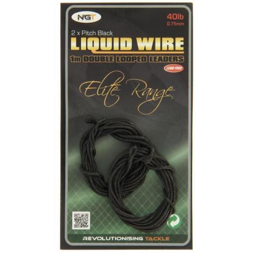 NGT 2pc Black Liquid Wire Leaders